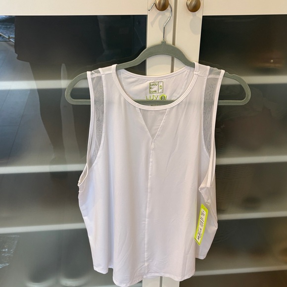Lucky in Love Tops - NWT Lucky in Love White Chill Out Tank Top - XL